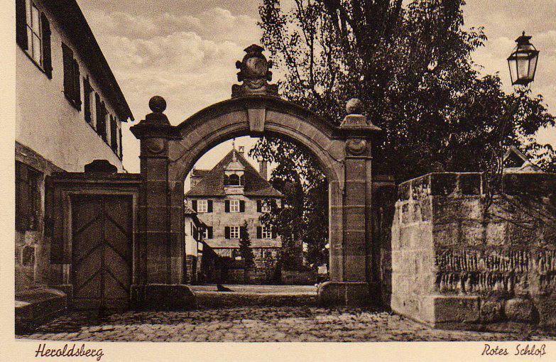 Torbogen Rotes Schloss Heroldsberg