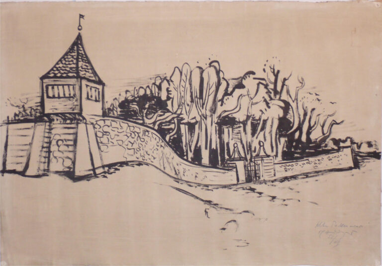 Fritz Heidingsfeld: Parkmauer, 1952, kfh0052