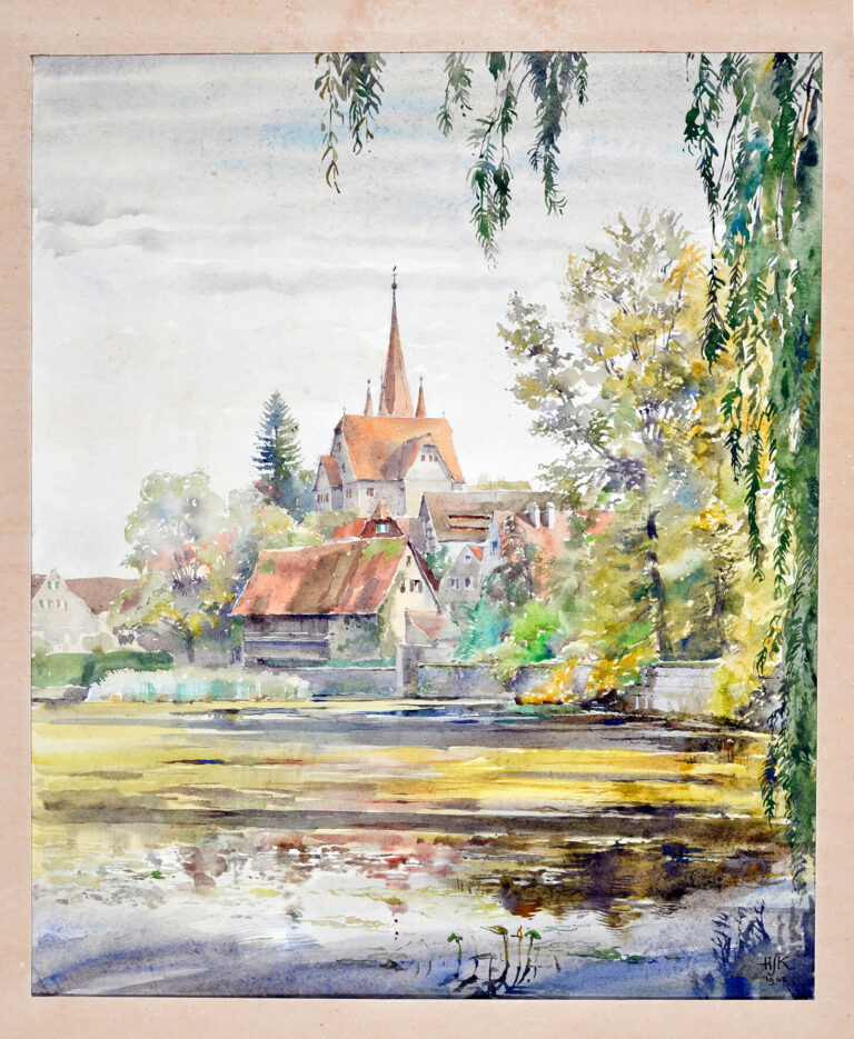 Hermann Siegfried Kaufmann: Am Schlossweiher, 1945, kfh0218