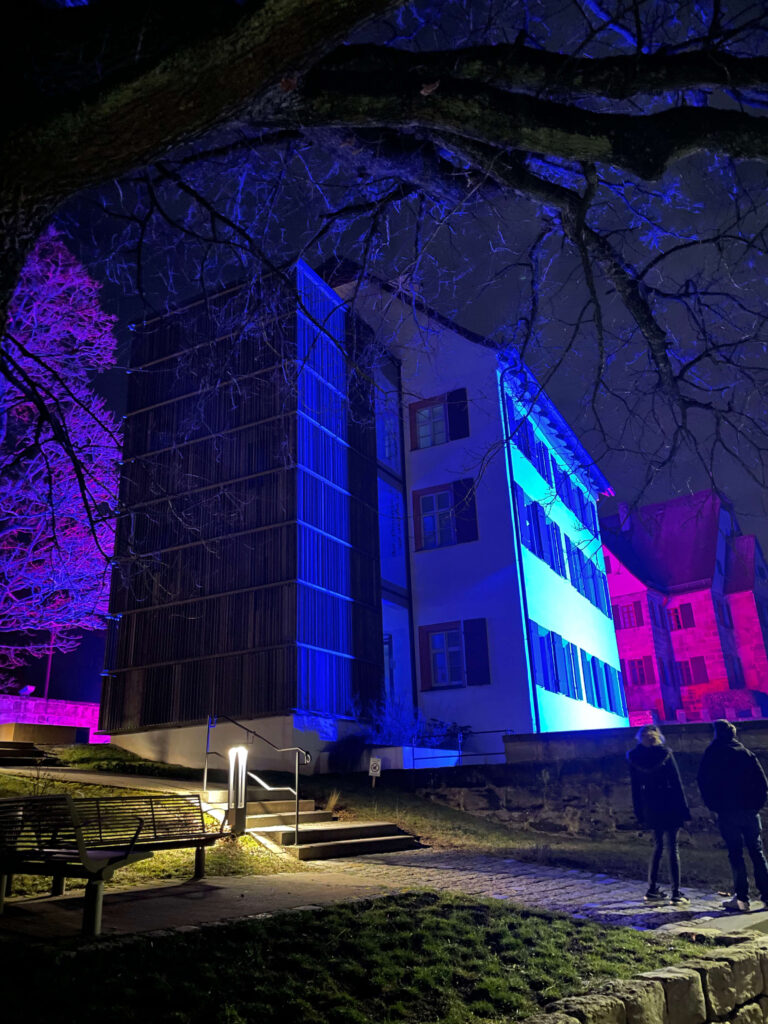 Lucas Distler, Lichtinstallation, Weißes Schloss Heroldsberg, 2022