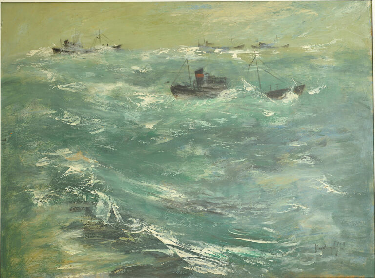 Fritz Heidingsfeld: Auf offener See, ca. 1955, kfh0188