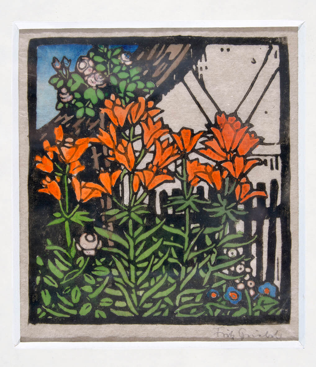 Fritz Griebel: Blumen im Bauerngarten, 1920er Jahre, kfh0206