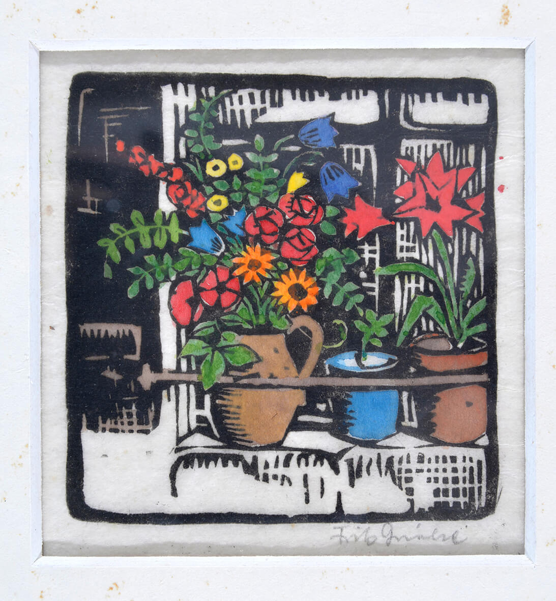 Fritz Griebel: Blumenfenster, 1920er, kfh0207