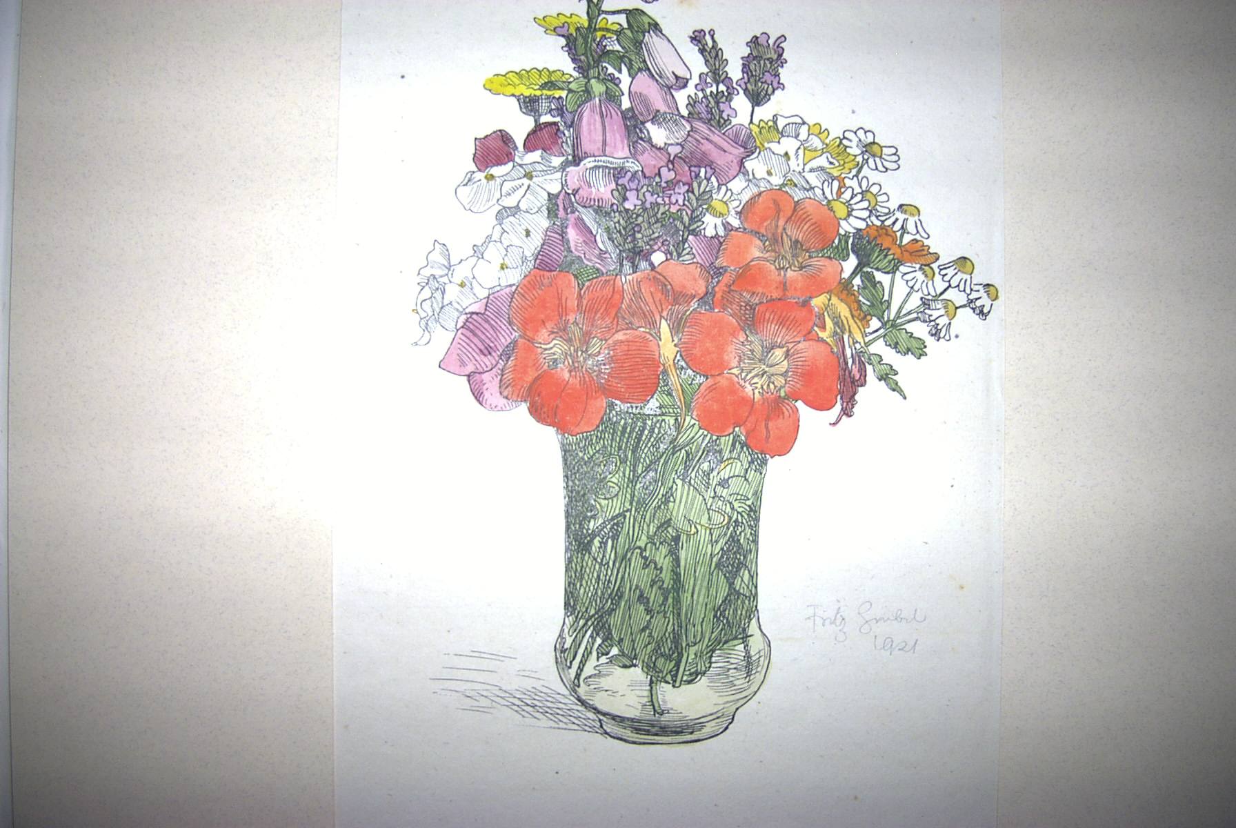 Fritz Griebel: Blumenstrauß in der Vase, 1921, ebg0128