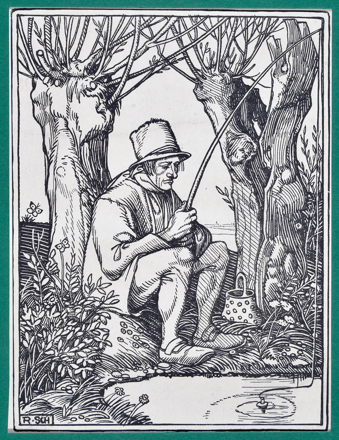 Rudolf Schiestl: Der Angler,1913, kfh0084