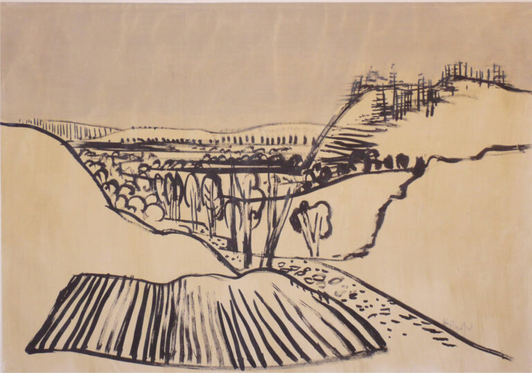 Fritz Heidingsfeld: Feld und Hügel, um 1960, kfh0053