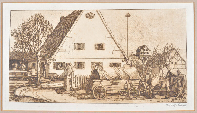 Rudolf Schiestl: Fränkisches Wirtshaus, 1912/13 kfh0091 und kfh0147