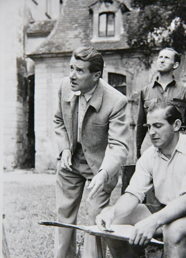 Fritz Griebel mit Studenten in Ellingen, 1950