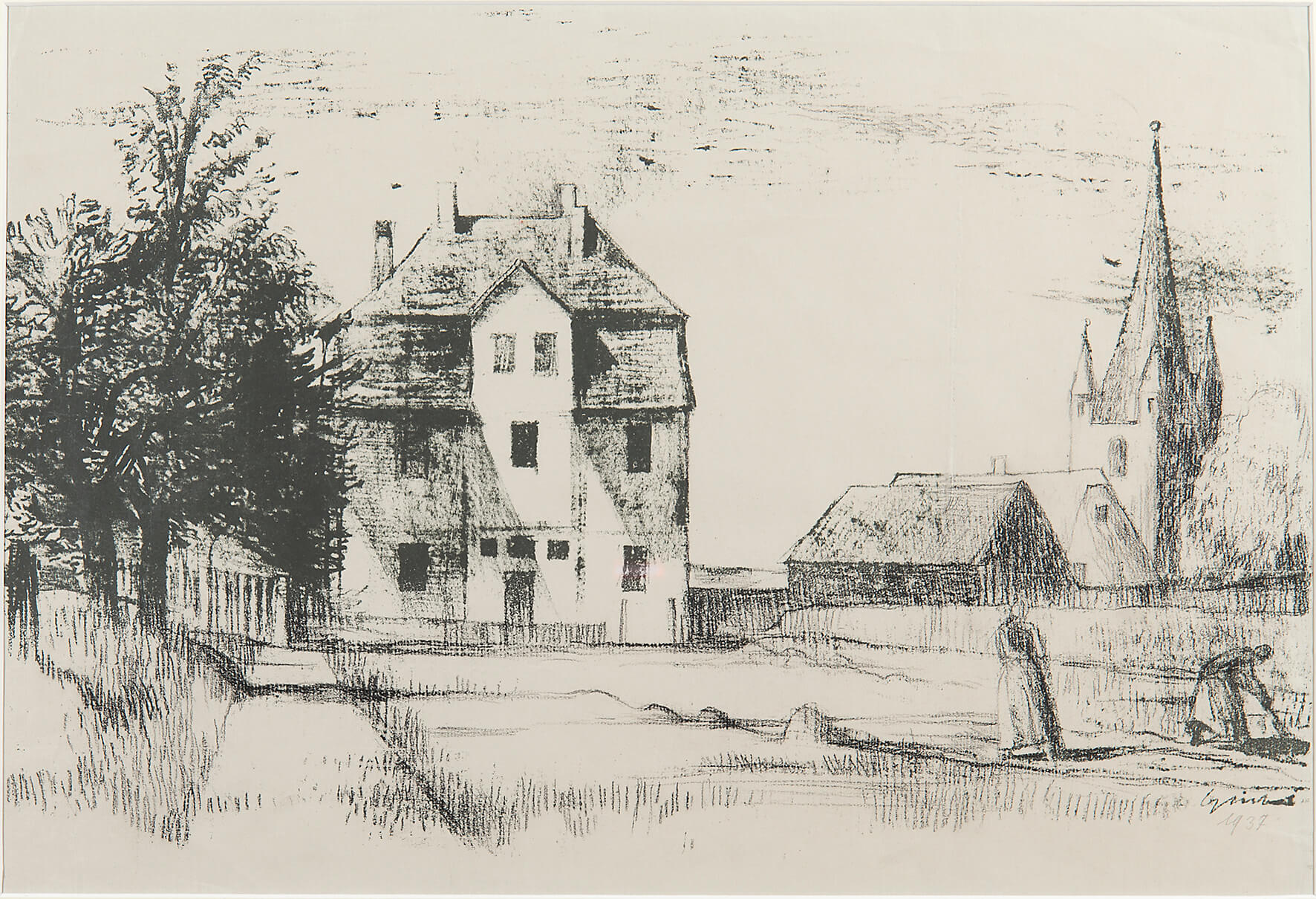 Fritz Griebel: Gelbes Schloss und St. Matthäus, 1937, kfh0178