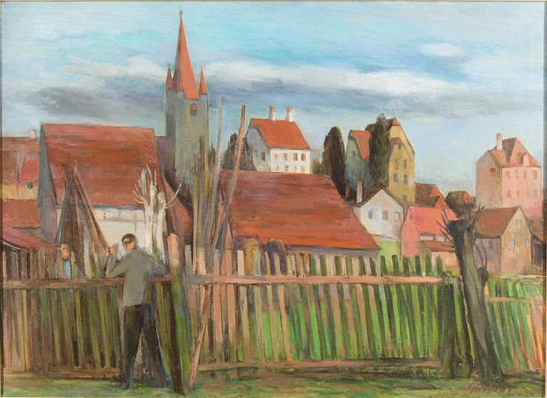 Fritz Griebel: Gespräch am Zaun, 1934, kfh0019