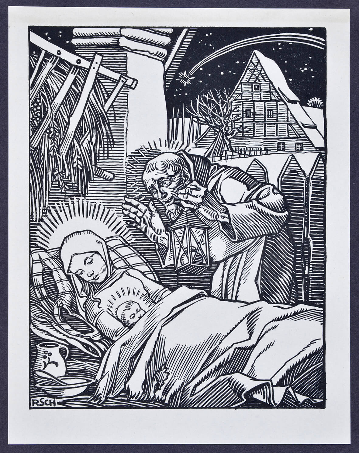 Rudolf Schiestl: Heilige Nacht, 1915, kfh0088