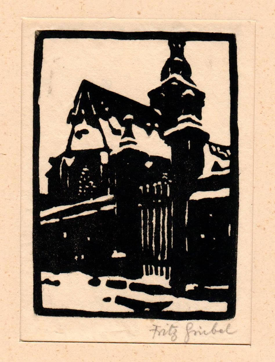 Fritz Griebel: Kalchreuth, Holzschnitt, 1920er Jahre, ebg0975
