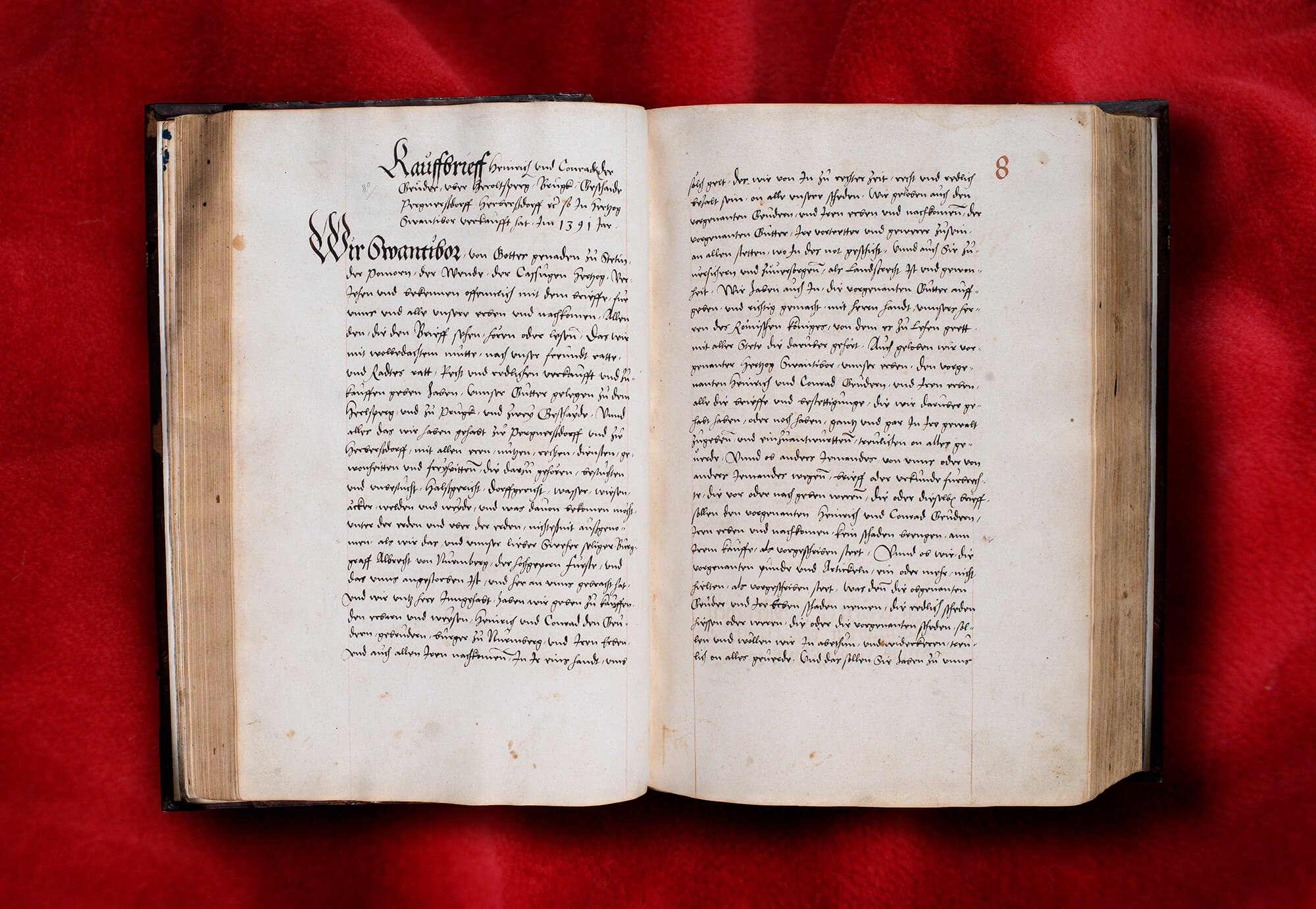 Kaufbrief für Konrad und Heinrich Geuder, 1391, 75 x 60 cm ebg0459