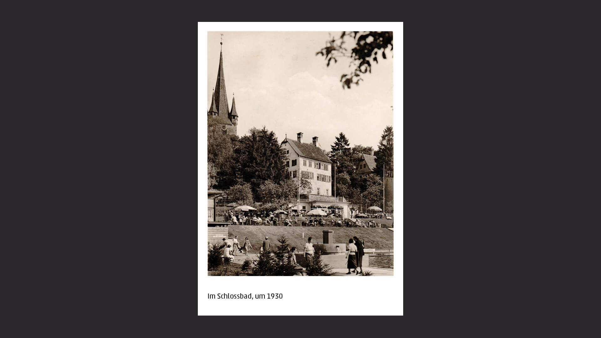 Im Schlossbad von Heroldsberg, um 1930