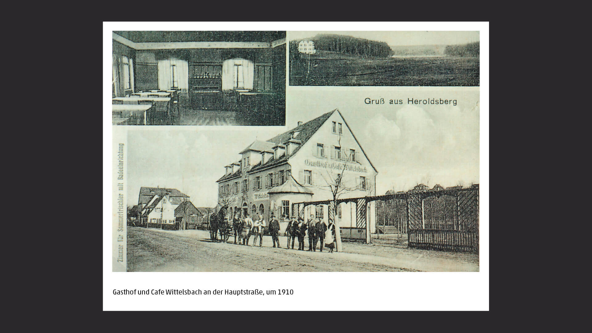 Gasthof und Cafe Wittelsbach an der Hauptstraße, Heroldsberg, um 1910