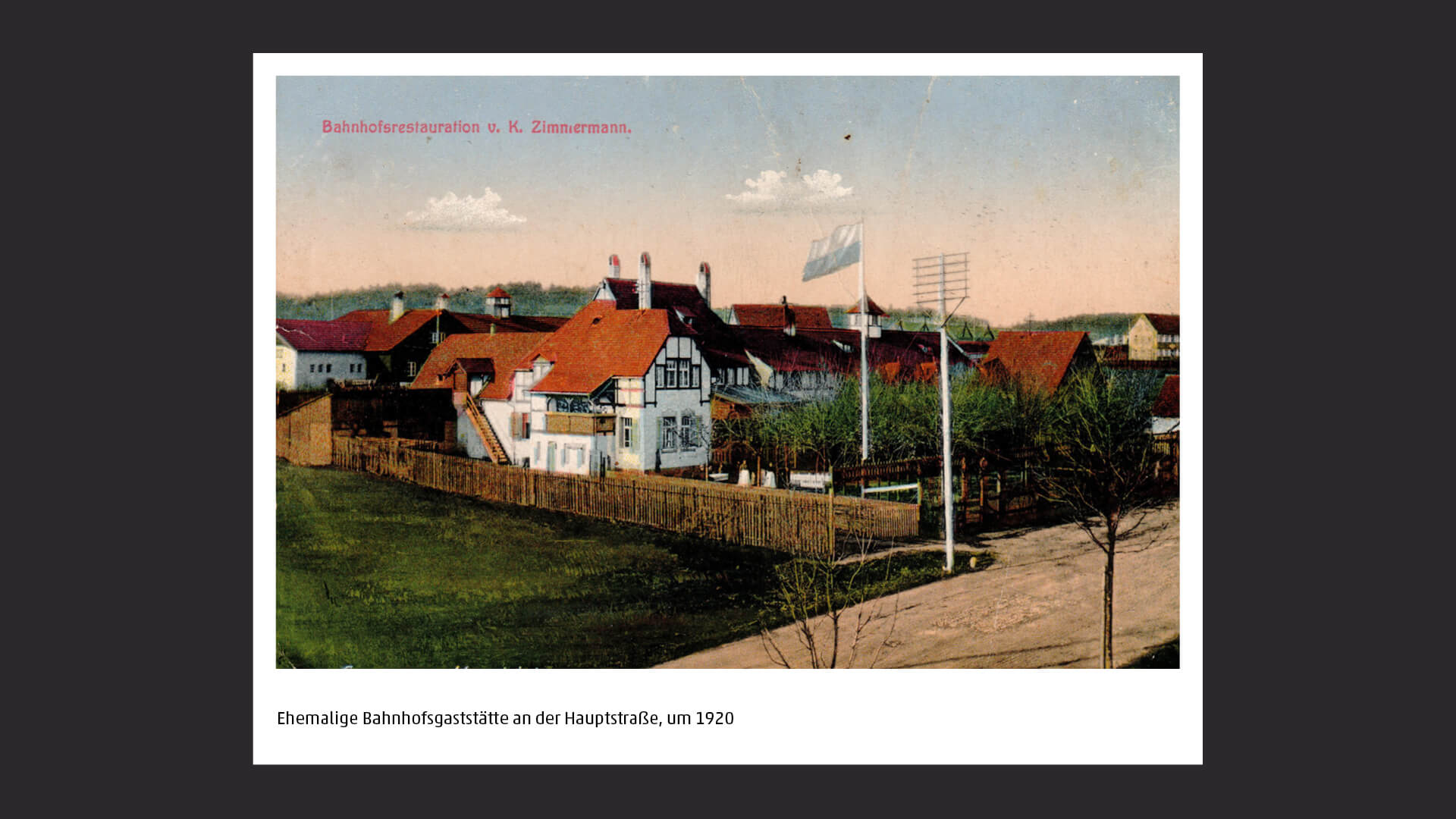 Ehemalige Bahnhofsgaststätte an der Hauptstraße, Heroldsberg, um 1920