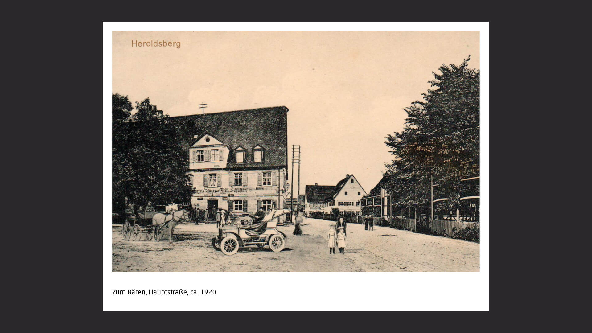 Gasthof zum Bären, Hauptstraße, Heroldsberg, um 1920