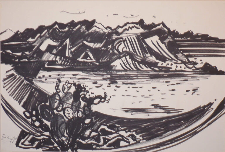 Fritz Heidingsfeld: Mallorca, Felsenküste, 1966, kfh0050