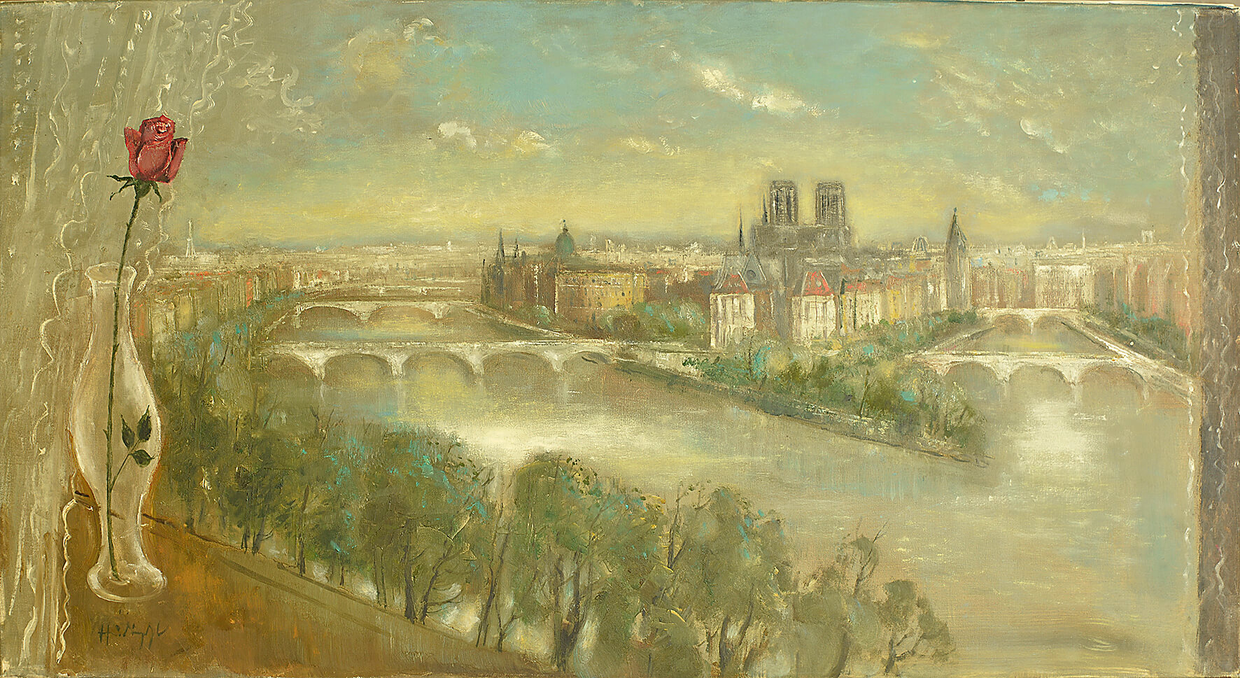 Fritz Heidingsfeld: Paris, Seine mit Notre Dame, ca. 1956, kfh0197