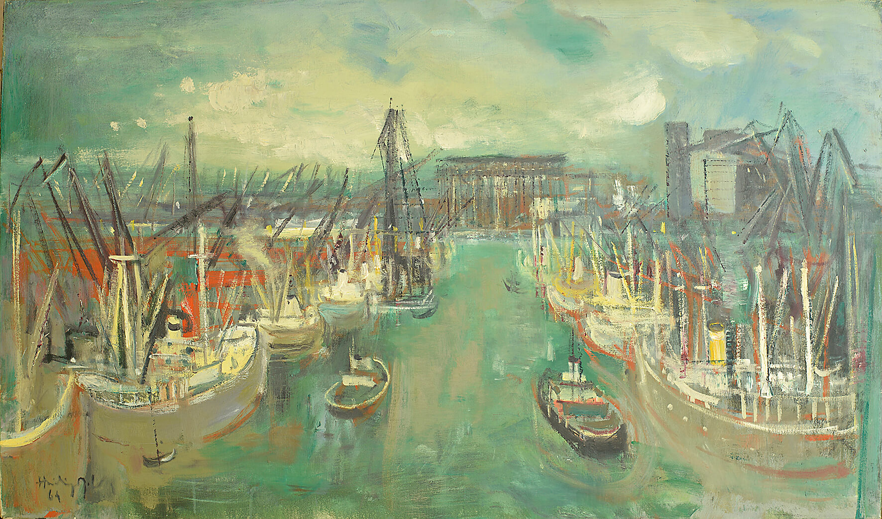 Fritz Heidingsfeld: Seehafen Bremen, 1964, kfh0189