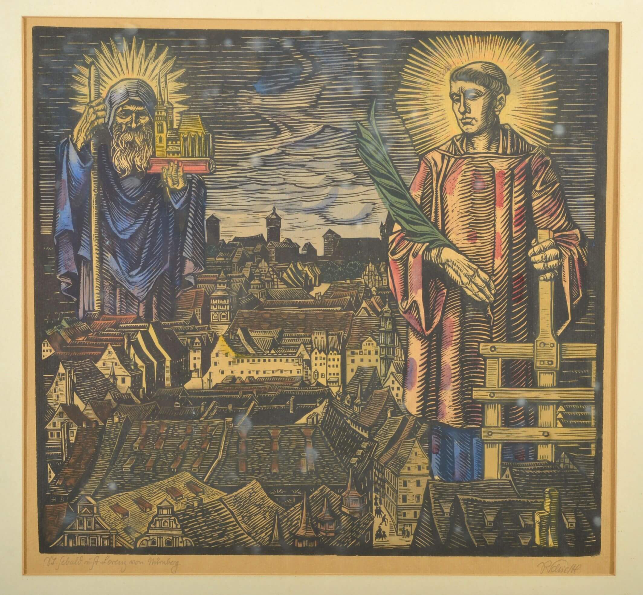Rudolf Schiestl: St. Sebald und St. Lorenz, 1922, kfh0146