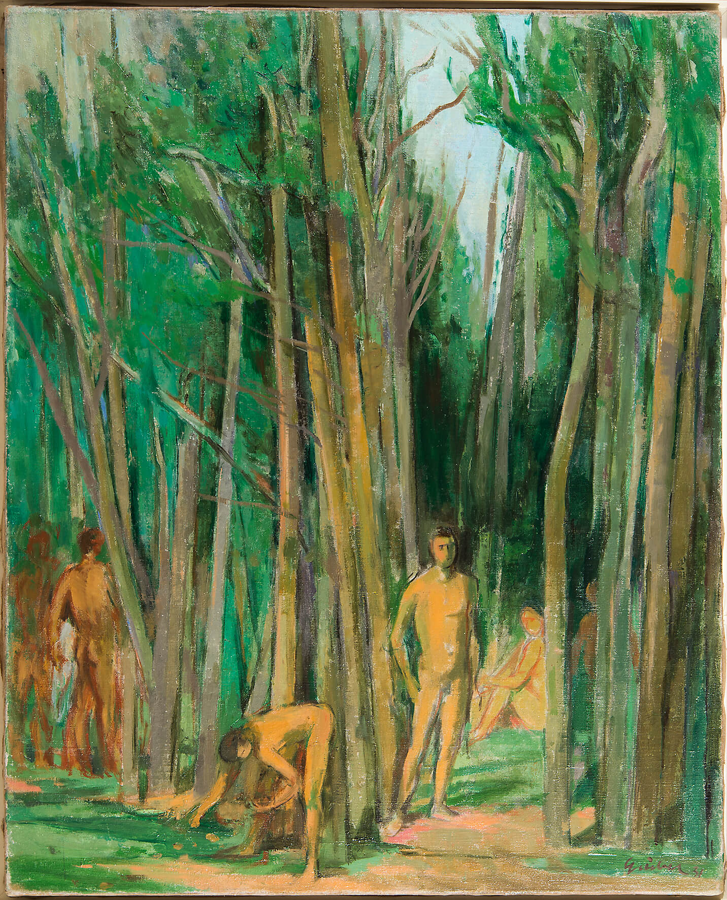 Fritz Griebel: Waldszene, 1931, Öl auf Leinwand. 73 x 59 cm, fg1062