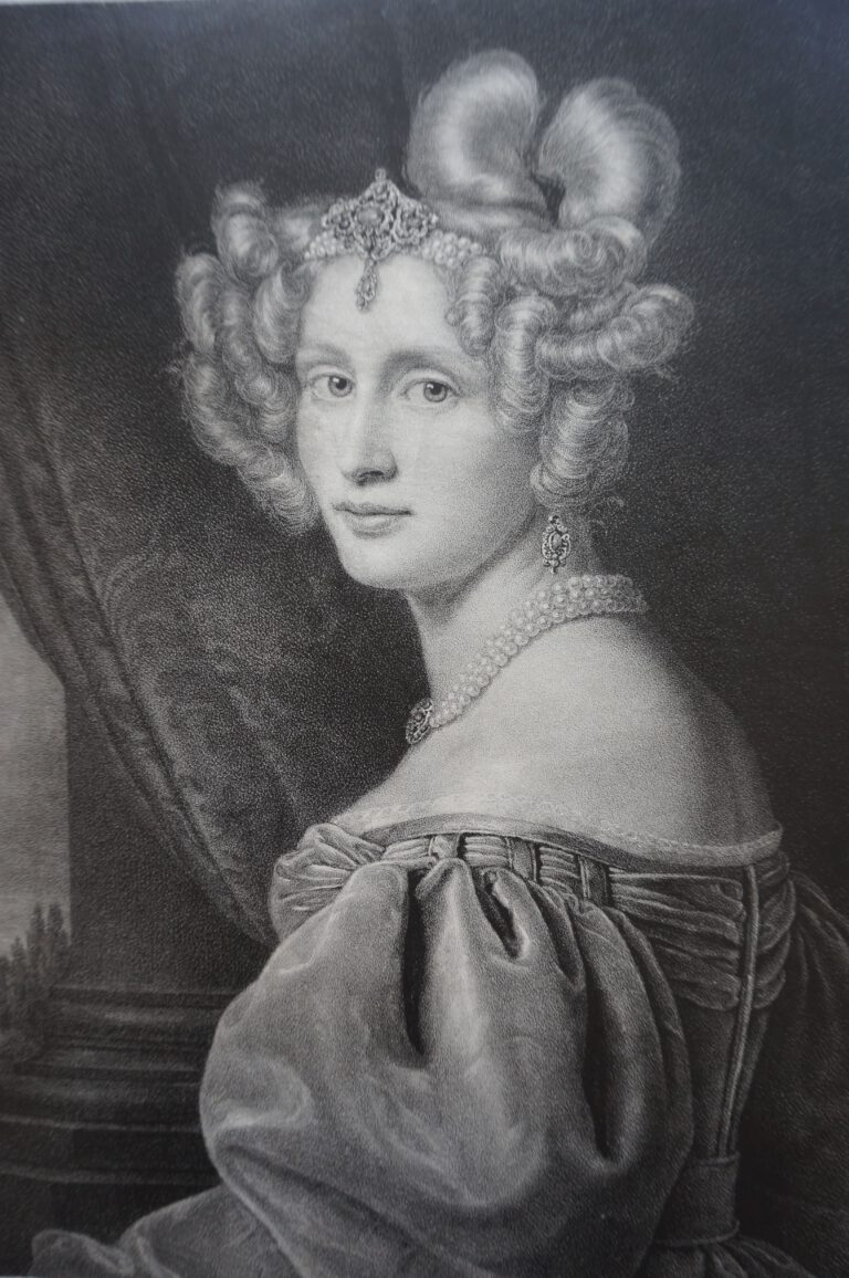 Gottlieb Bodmer: Wilhelmine von Dörnberg, Lithografie, um 1825