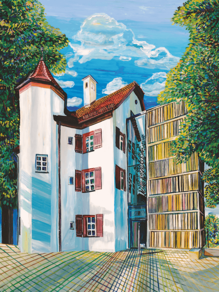 Marina Friedrich: Weißes Schloss Herolsberg, 30x40 cm, 2021