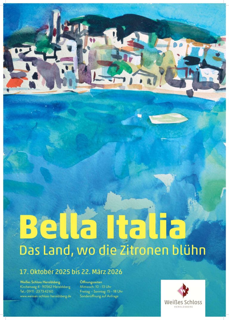 Bella Italia – Im Land, wo die Zitronen blühn 🍋 Sehnsuchtsort Italien in der Kunst – von Dürer bis heute. 🗓 17. Oktober 2025 – 22. März 2026 · Weißes Schloss Heroldsberg