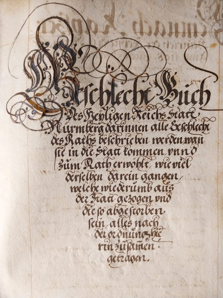 Nürnberger Geschlechterbuch, Handschrift