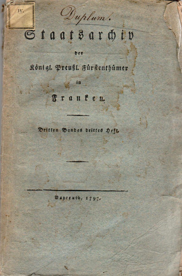 Prüfung der Reichsunmittelbarkeit des Ritterguts Heroldsberg