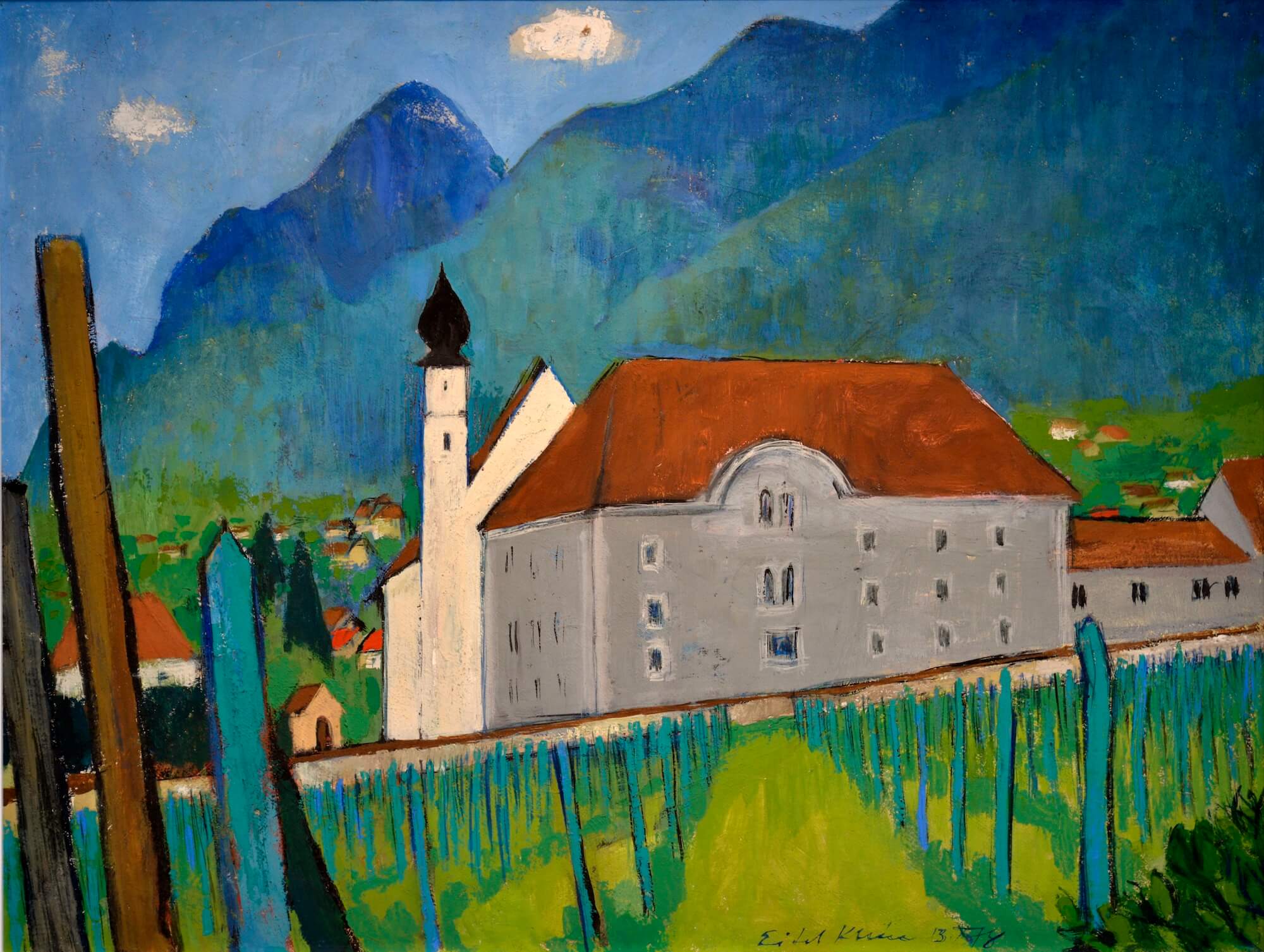 Eitel Klein, Spital und Spitalkirche in Kaltern, Südtirol, 1978