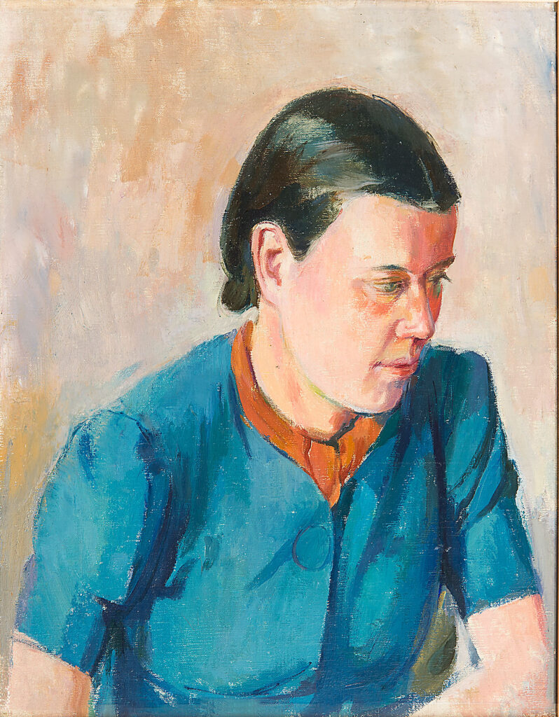 Fritz GriebelDamenportrait
um 1930, Öl auf Leinwand, 46,3 × 36 cm
Weißes Schloss Heroldsberg